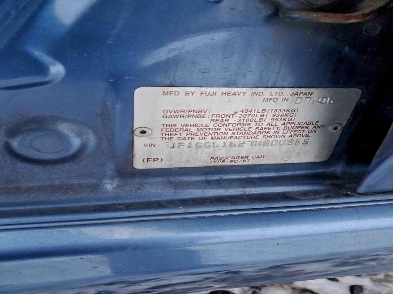 Subaru Impreza 2.5i Image 10