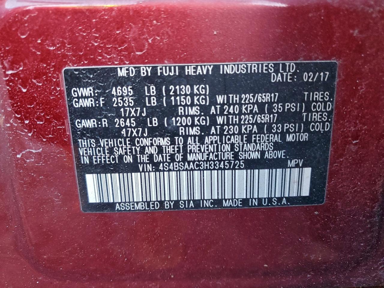 Subaru Outback 2.5i Image 6